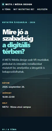 Éjszakai tér mobilnézetének részlete
